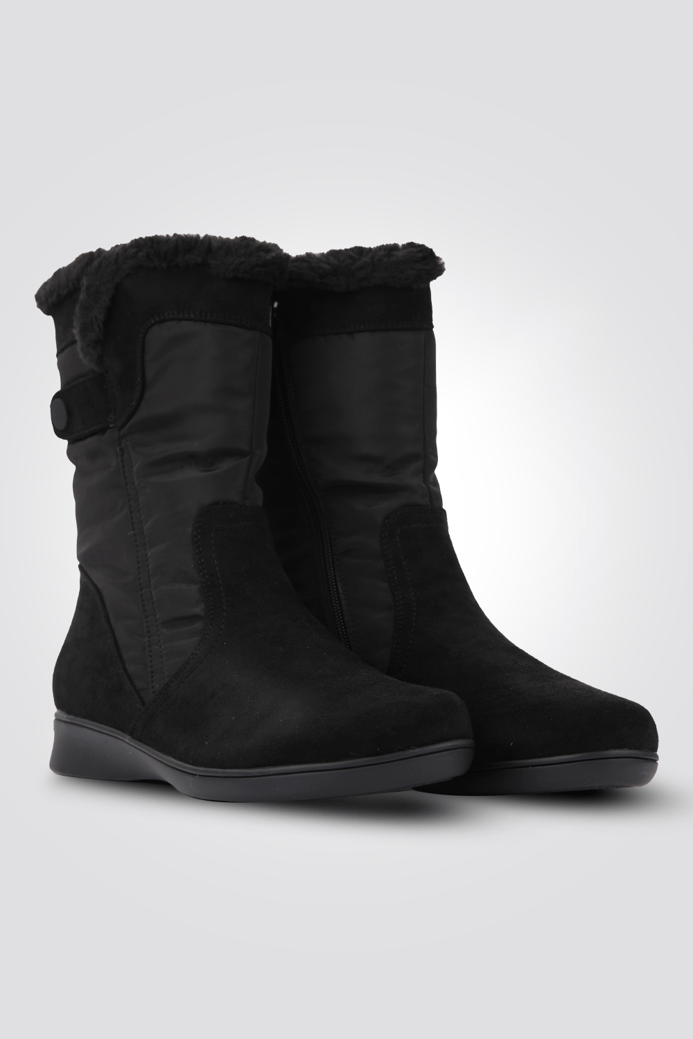 LADY COMFORT - מגפונים לנשים עם פרווה בצבע שחור - MASHBIR//365