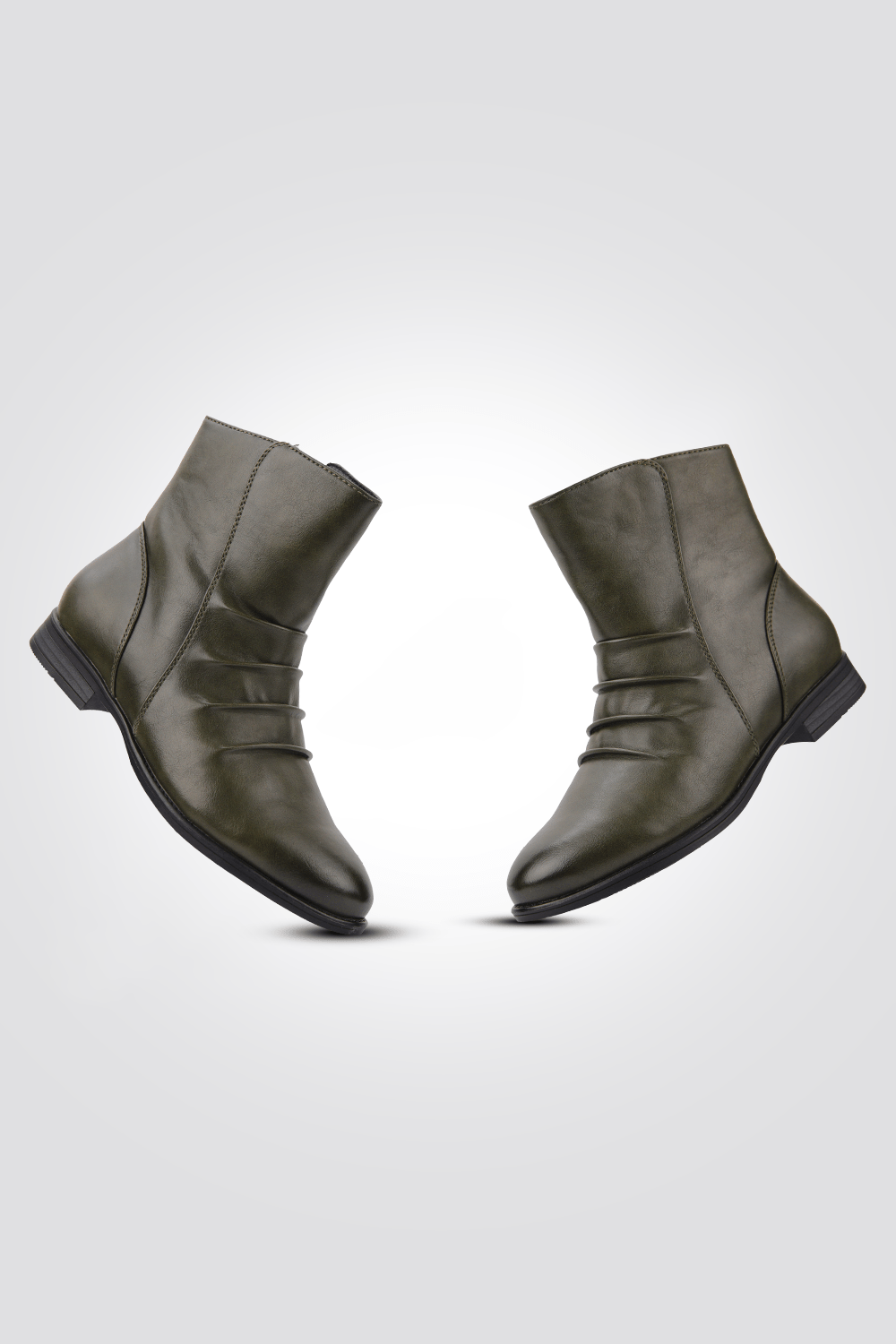 LADY COMFORT - מגפונים לנשים עם כיוץ בצבע ירוק זית - MASHBIR//365