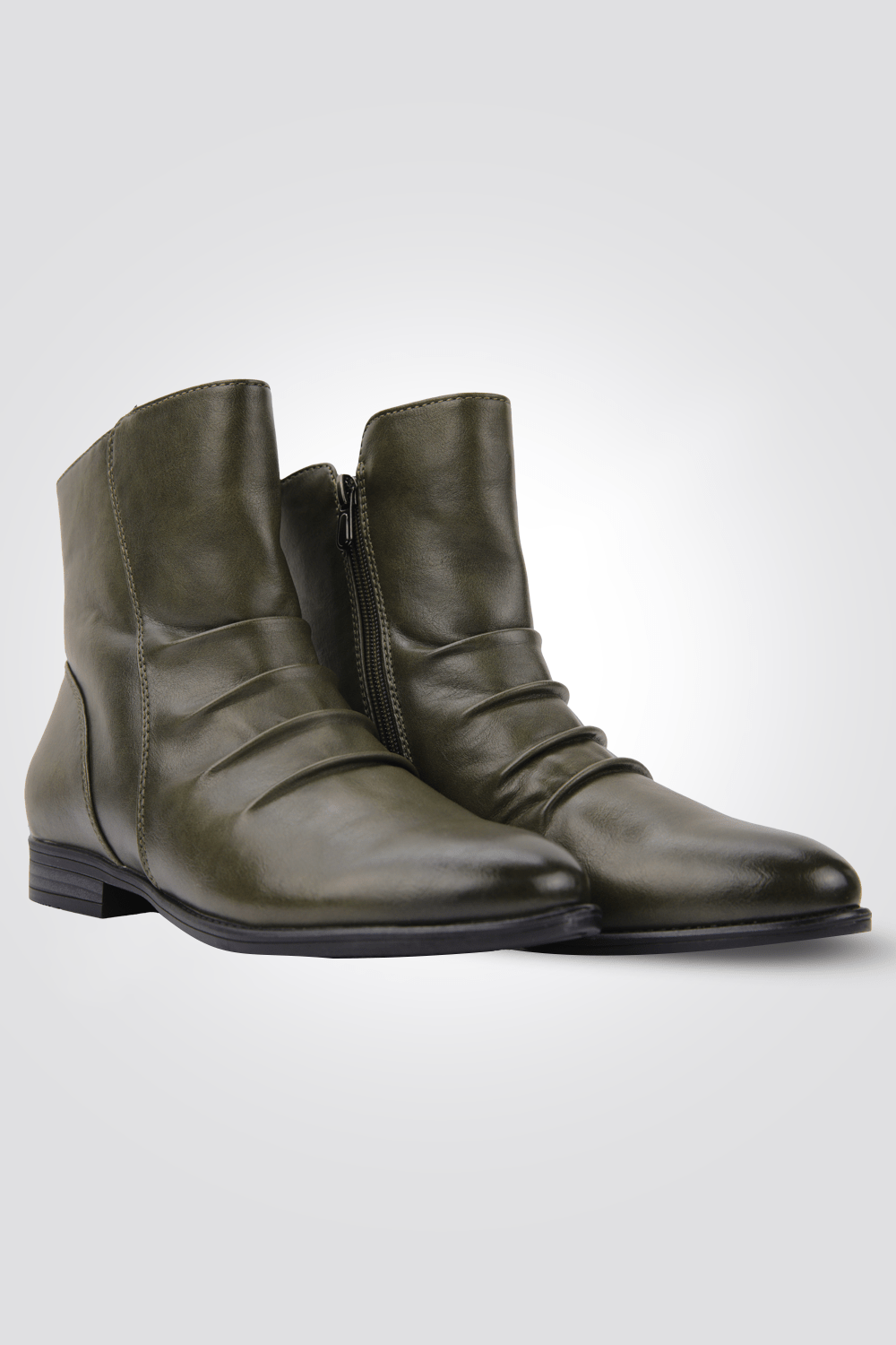 LADY COMFORT - מגפונים לנשים עם כיוץ בצבע ירוק זית - MASHBIR//365