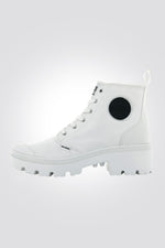 PALLADIUM - מגפונים לנשים PALLABASE TWILL STAR WHITE בצבע לבן - MASHBIR//365