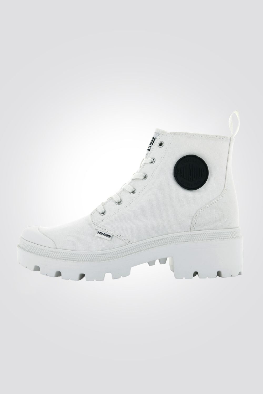 PALLADIUM - מגפונים לנשים PALLABASE TWILL STAR WHITE בצבע לבן - MASHBIR//365