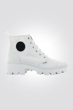 PALLADIUM - מגפונים לנשים PALLABASE TWILL STAR WHITE בצבע לבן - MASHBIR//365