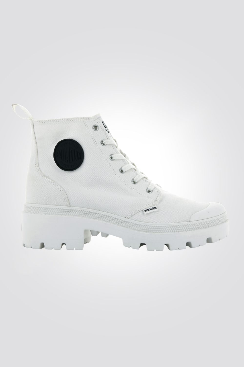 PALLADIUM - מגפונים לנשים PALLABASE TWILL STAR WHITE בצבע לבן - MASHBIR//365