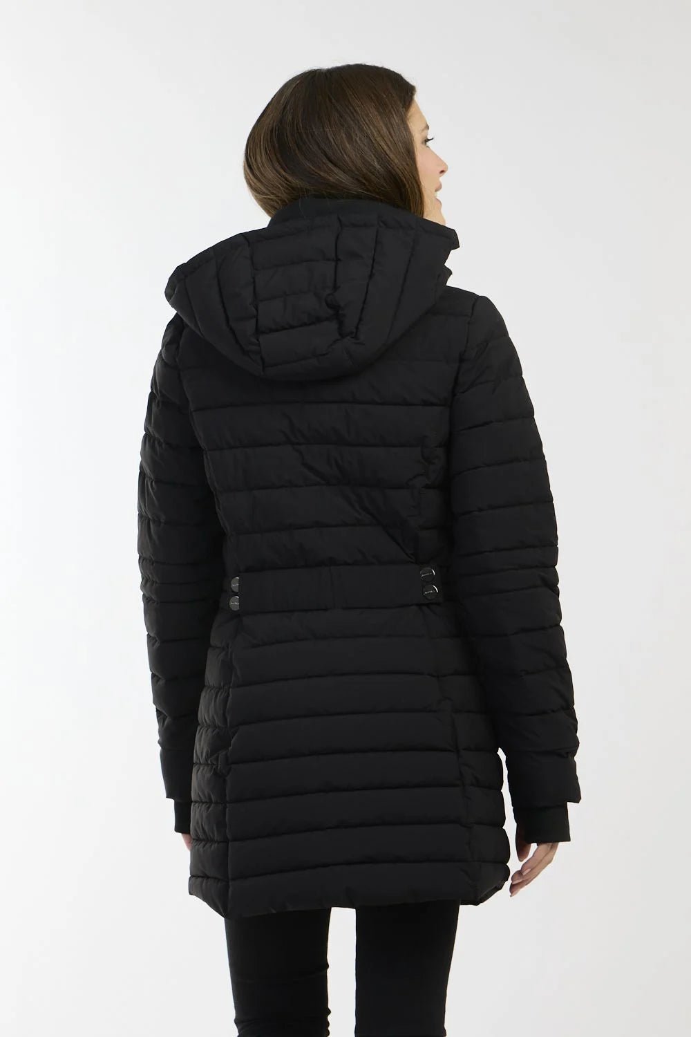 NAUTICA - מעיל ארוך לנשים בצבע שחור - MASHBIR//365