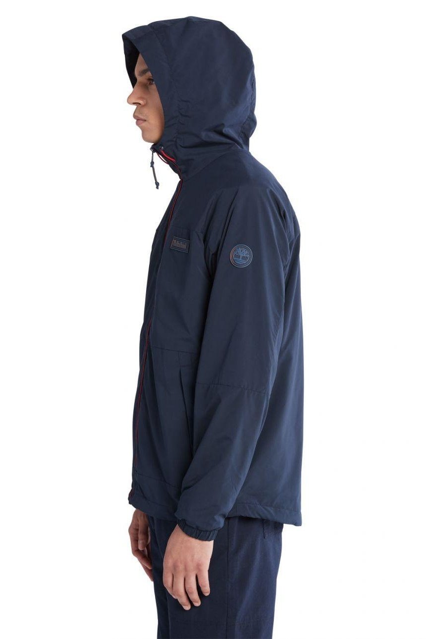 TIMBERLAND - מעיל בצבע NAVY עם כיתוב לוגו - MASHBIR//365