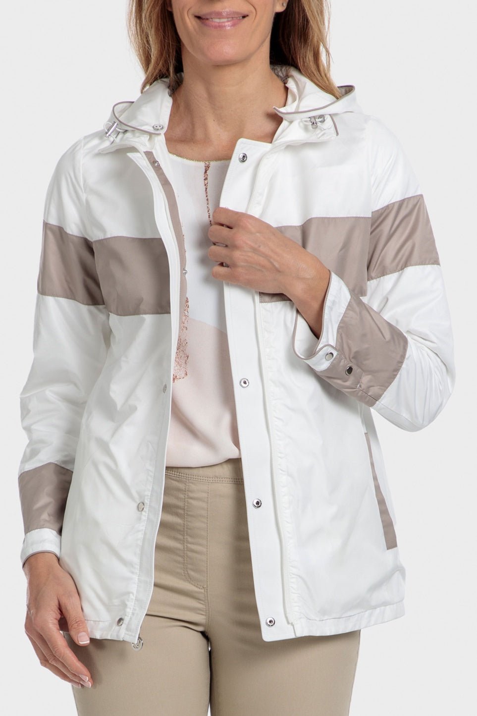 PUNT ROMA - מעיל דו צדדי בצבע לבן - MASHBIR//365