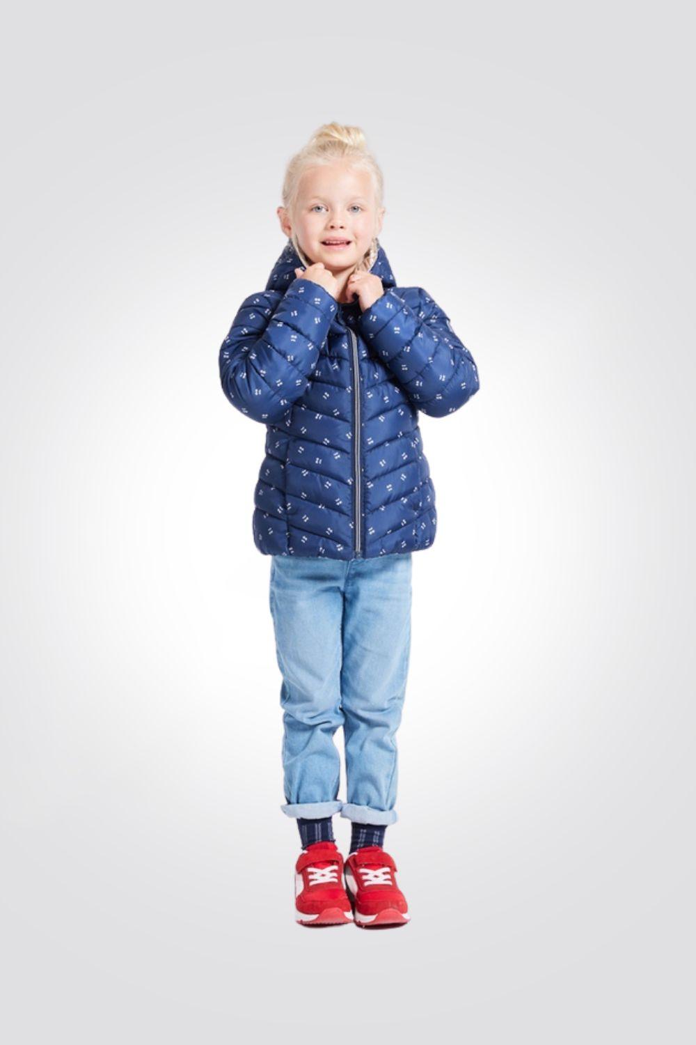 OKAIDI - מעיל דו צדדי בצבע נייבי לילדות - MASHBIR//365