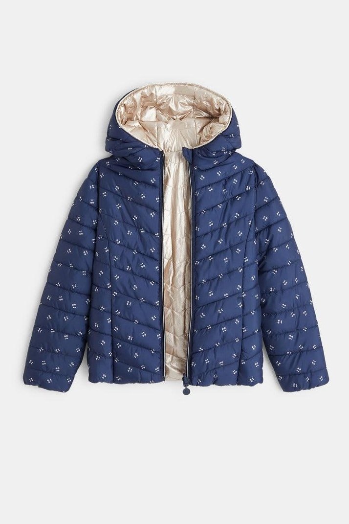 OKAIDI - מעיל דו צדדי בצבע נייבי לילדות - MASHBIR//365