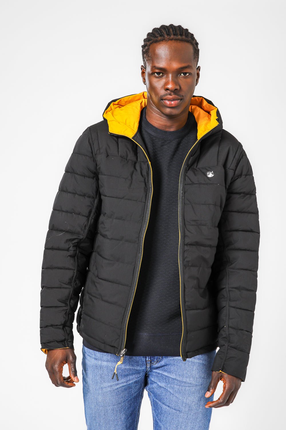 SCORCHER - מעיל דו צדדי בצבע שחור וצהוב - MASHBIR//365