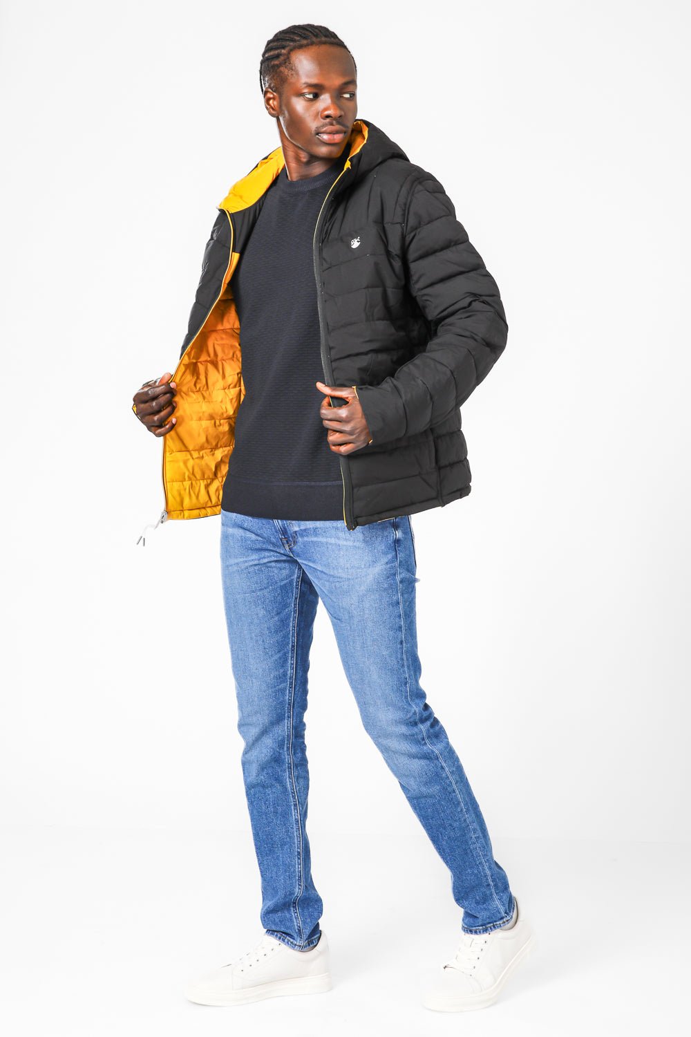 SCORCHER - מעיל דו צדדי בצבע שחור וצהוב - MASHBIR//365