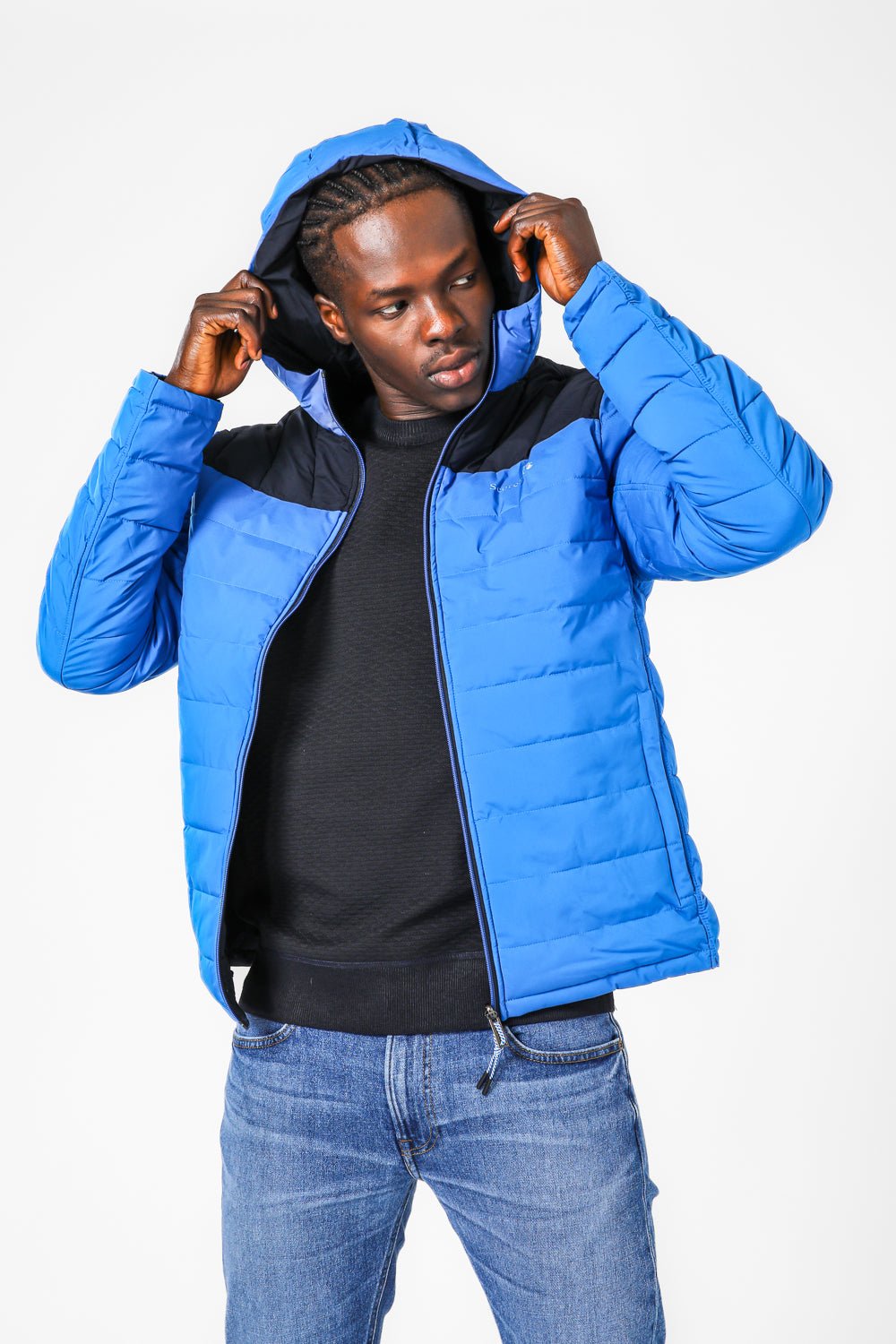 SCORCHER - מעיל דו צדדי בצבע שחור וכחול - MASHBIR//365