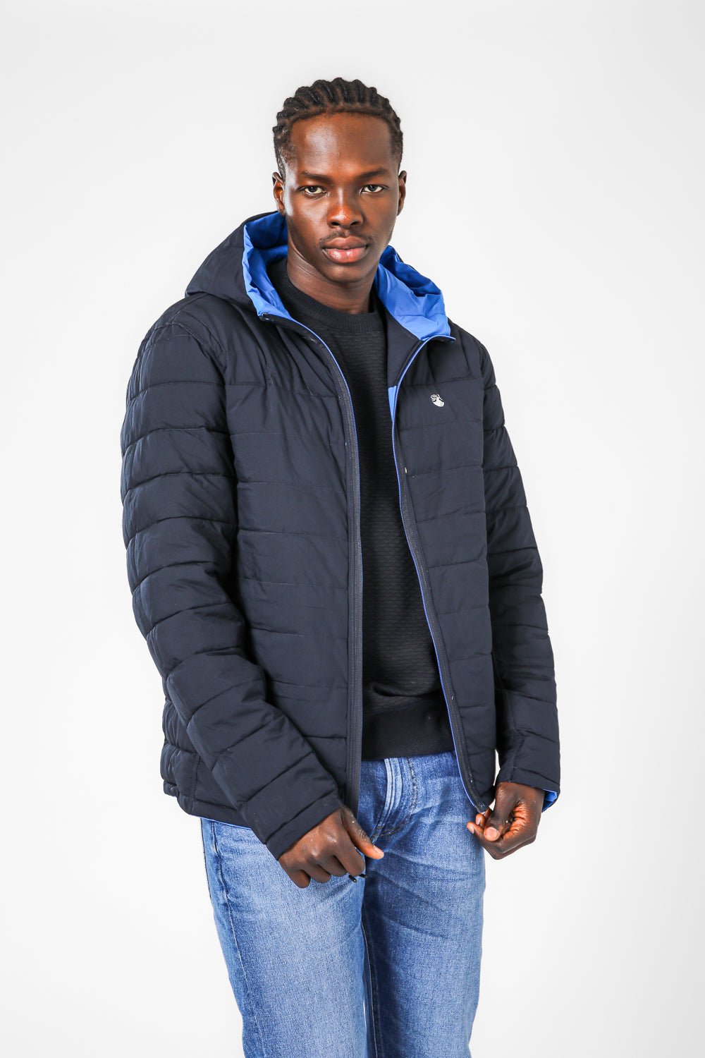 SCORCHER - מעיל דו צדדי בצבע שחור וכחול - MASHBIR//365