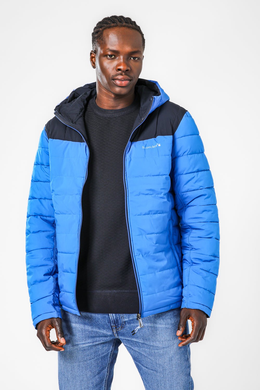 SCORCHER - מעיל דו צדדי בצבע שחור וכחול - MASHBIR//365