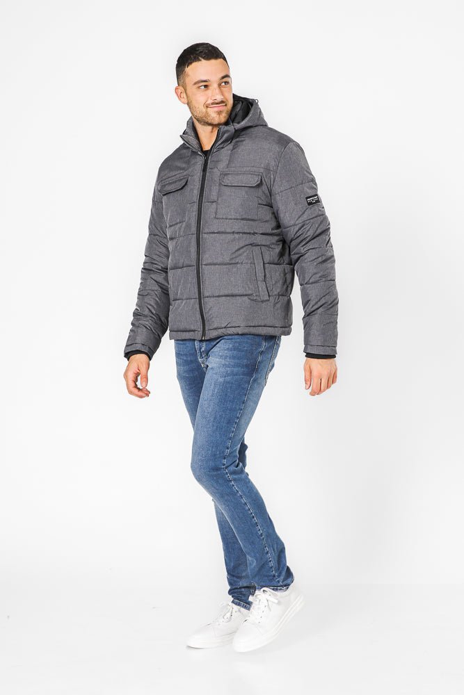 KENNETH COLE - מעיל פאפר עם כובע נשלף - MASHBIR//365