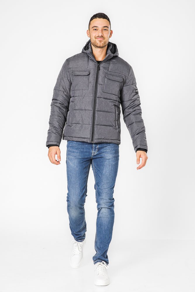 KENNETH COLE - מעיל פאפר עם כובע נשלף - MASHBIR//365