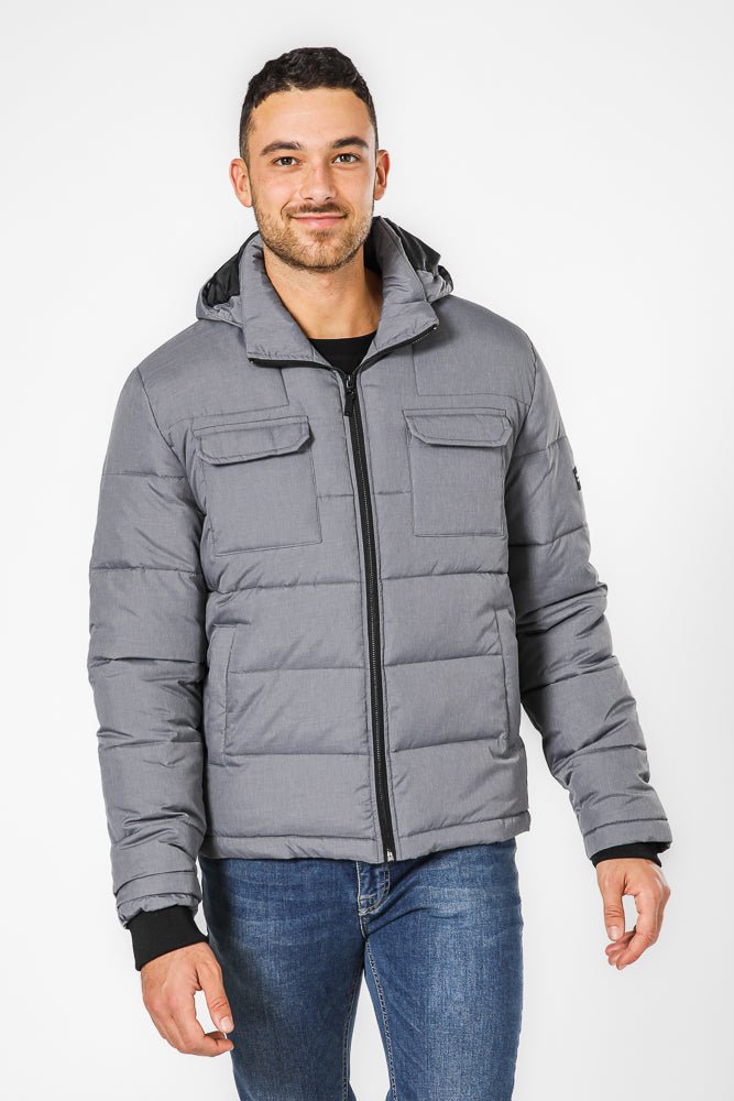 KENNETH COLE - מעיל פאפר עם כובע נשלף - MASHBIR//365