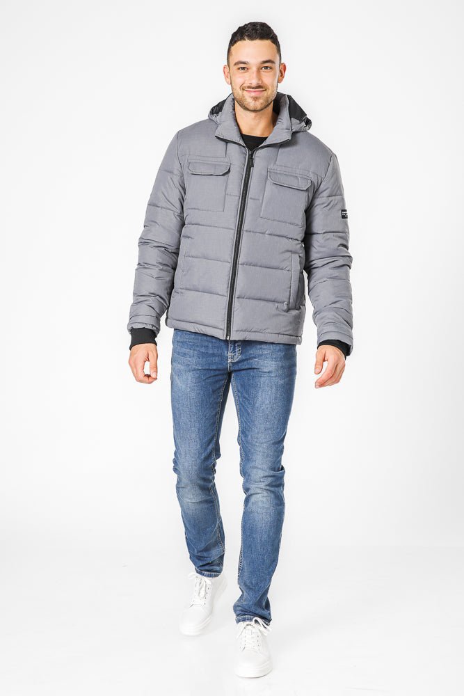 KENNETH COLE - מעיל פאפר עם כובע נשלף - MASHBIR//365