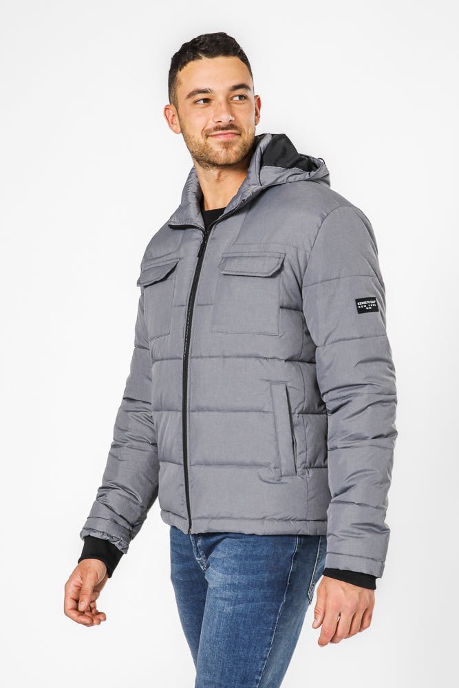 KENNETH COLE - מעיל פאפר עם כובע נשלף - MASHBIR//365