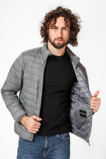 KENNETH COLE - מעיל פוף בצבע אפור כהה - MASHBIR//365