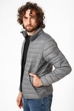 KENNETH COLE - מעיל פוף בצבע אפור כהה - MASHBIR//365