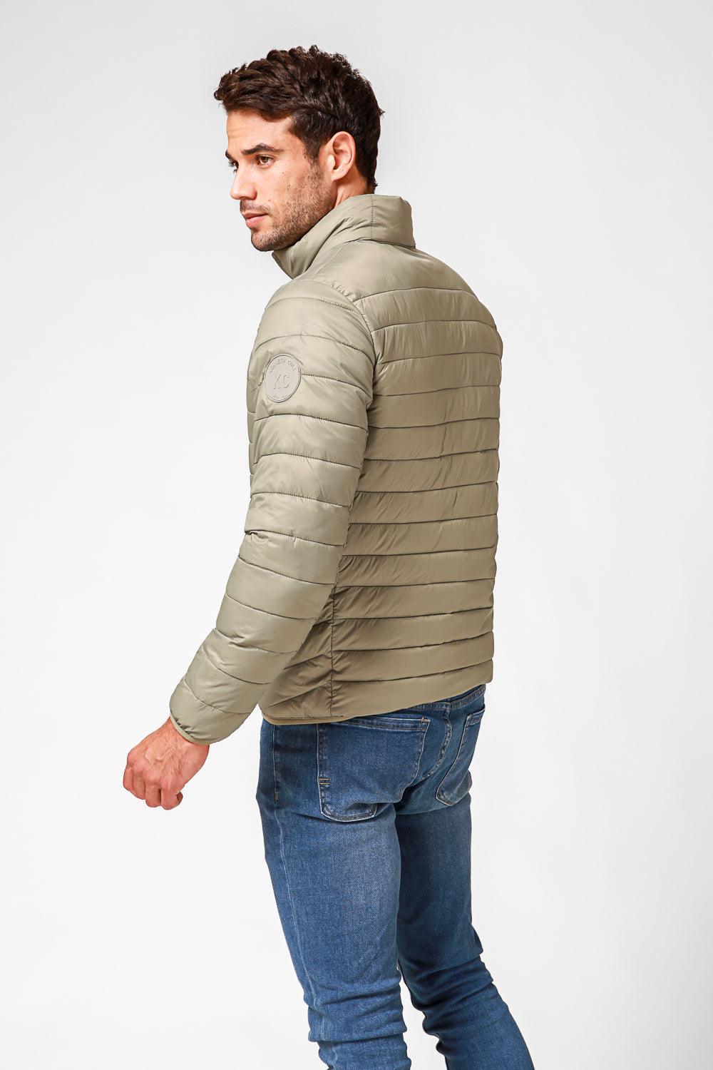 KENNETH COLE - מעיל פוף בצבע ירוק זית - MASHBIR//365