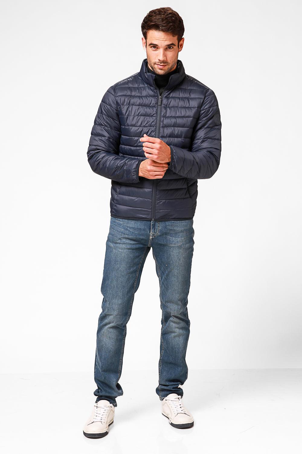 KENNETH COLE - מעיל פוף בצבע נייבי - MASHBIR//365