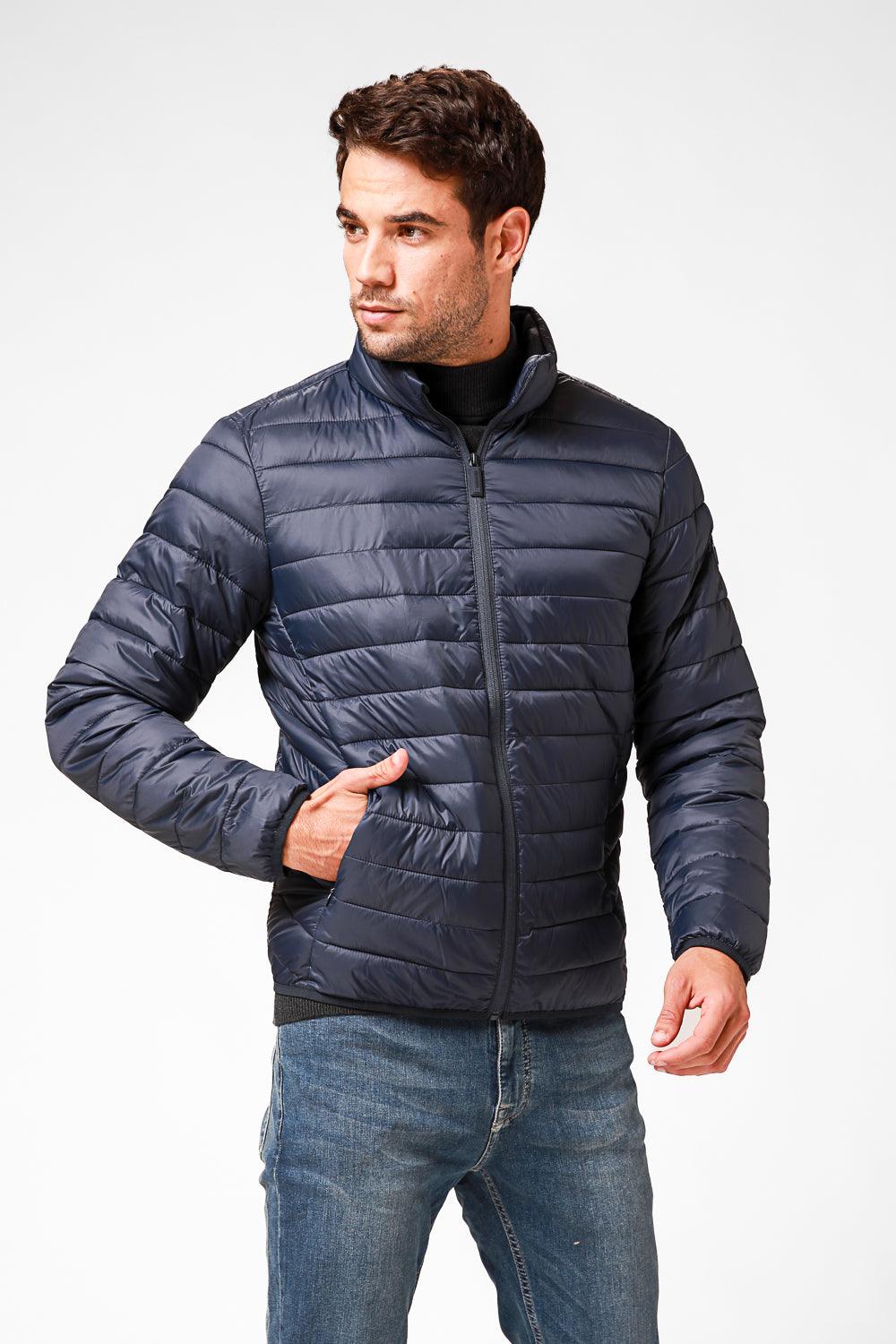 KENNETH COLE - מעיל פוף בצבע נייבי - MASHBIR//365