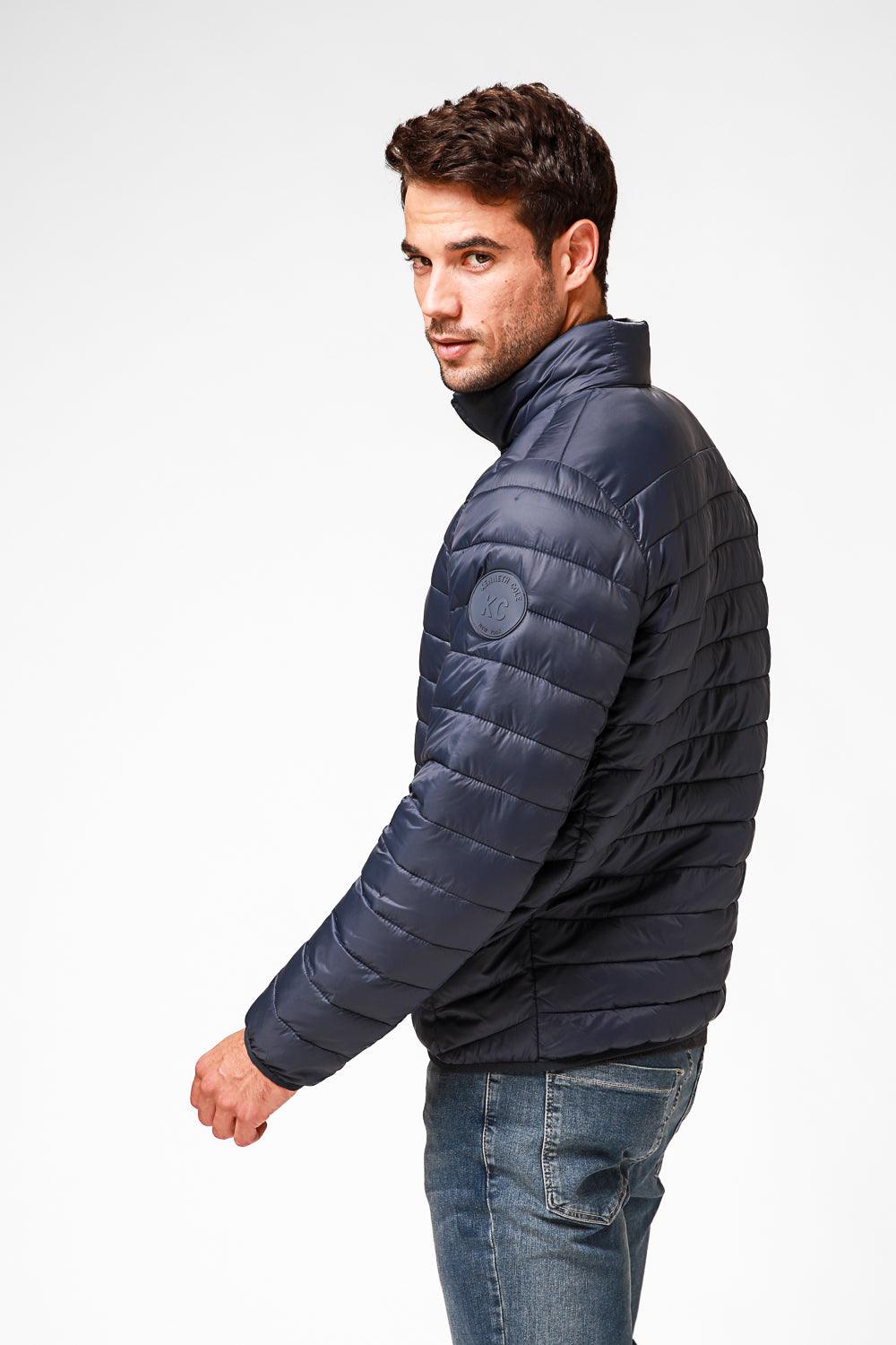 KENNETH COLE - מעיל פוף בצבע נייבי - MASHBIR//365