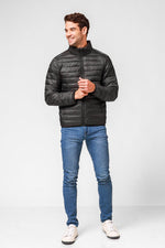 KENNETH COLE - מעיל פוף בצבע שחור - MASHBIR//365