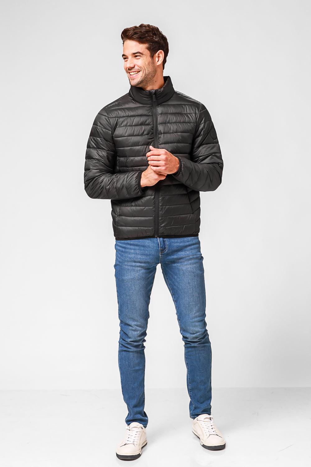KENNETH COLE - מעיל פוף בצבע שחור - MASHBIR//365