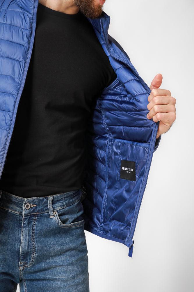 KENNETH COLE - מעיל פוף בצבע כחול רויאל - MASHBIR//365