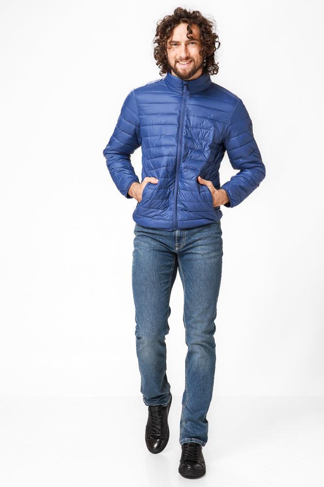 KENNETH COLE - מעיל פוף בצבע כחול רויאל - MASHBIR//365