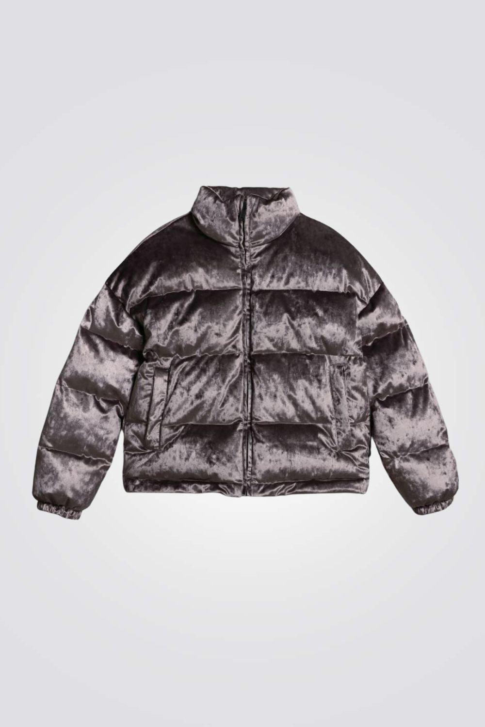 NAPAPIJRI - מעיל פוף קטיפתי בצבע חום - MASHBIR//365