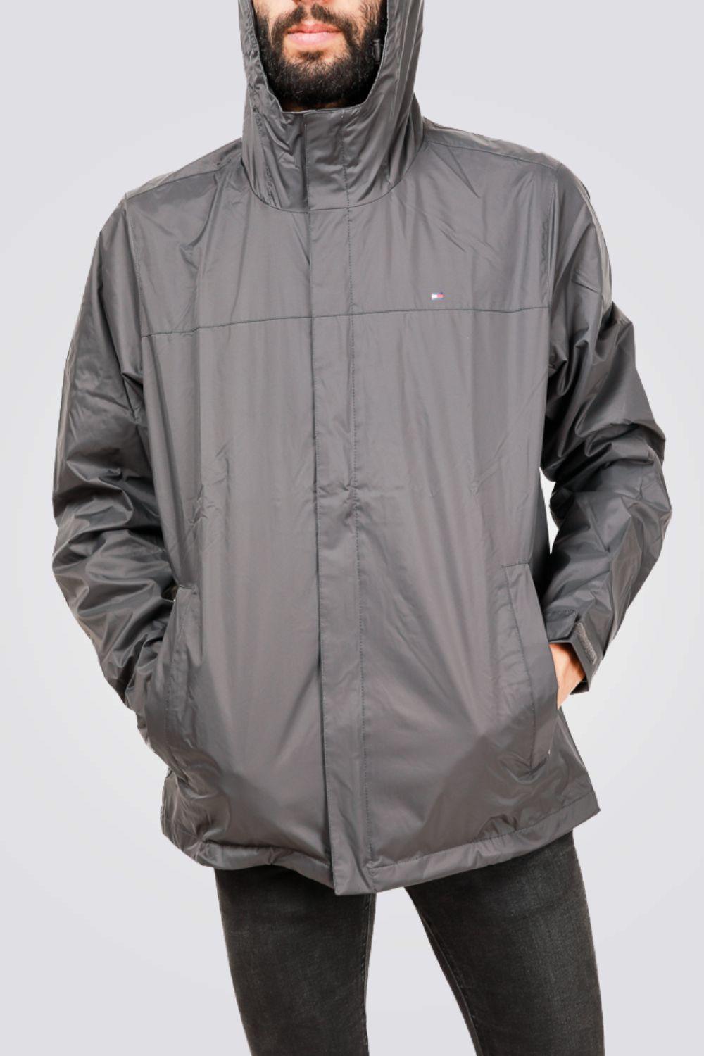 Tommy Hilfiger - מעיל גשם בצבע אפור - MASHBIR//365