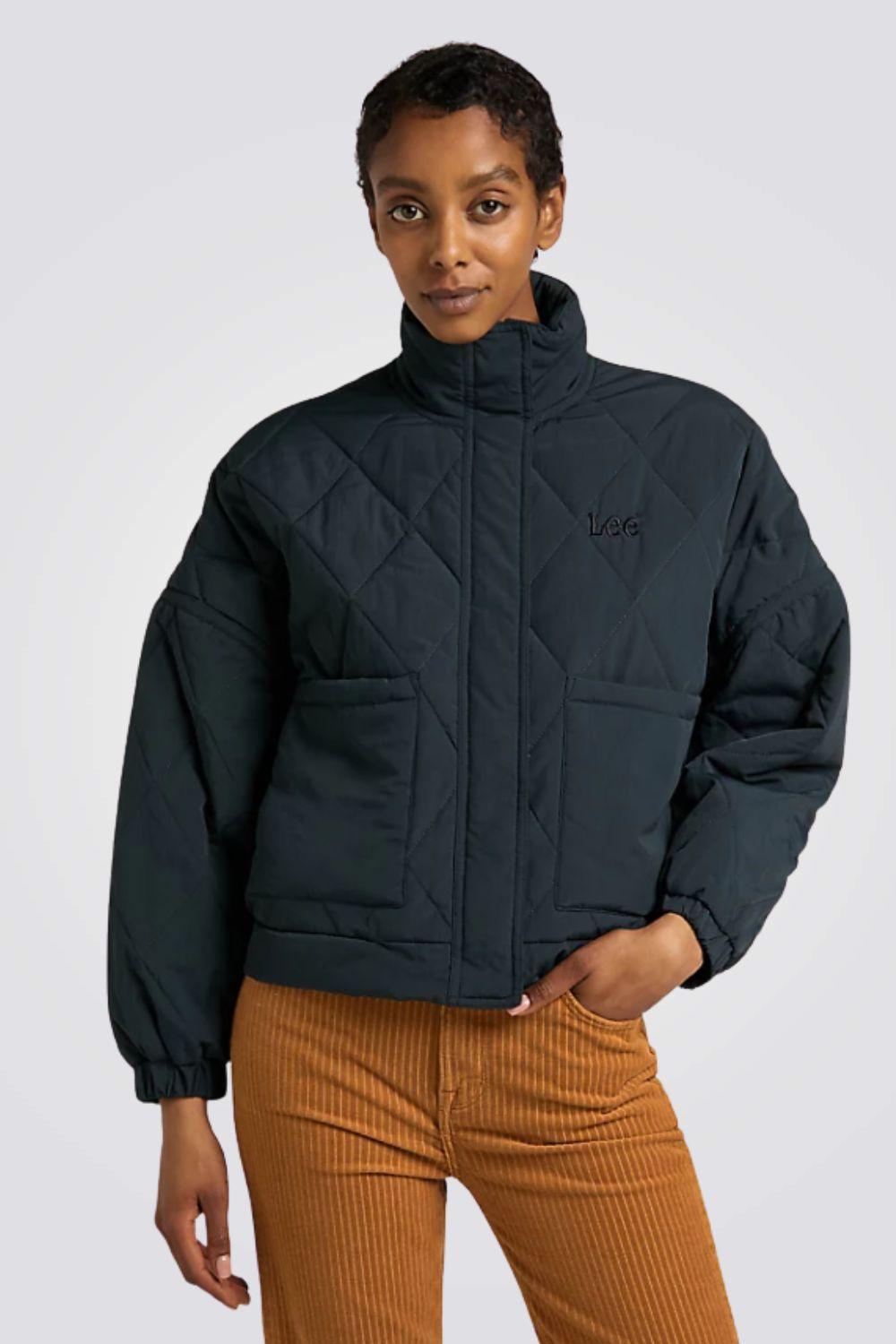 LEE - מעיל LAYER JACKET צבע פחם - MASHBIR//365