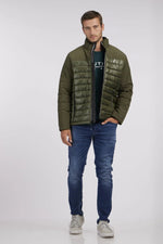 NAUTICA - מעיל מבריק לגבר בצבע ירוק זית - MASHBIR//365