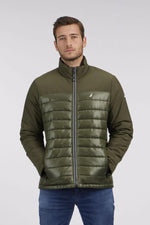 NAUTICA - מעיל מבריק לגבר בצבע ירוק זית - MASHBIR//365