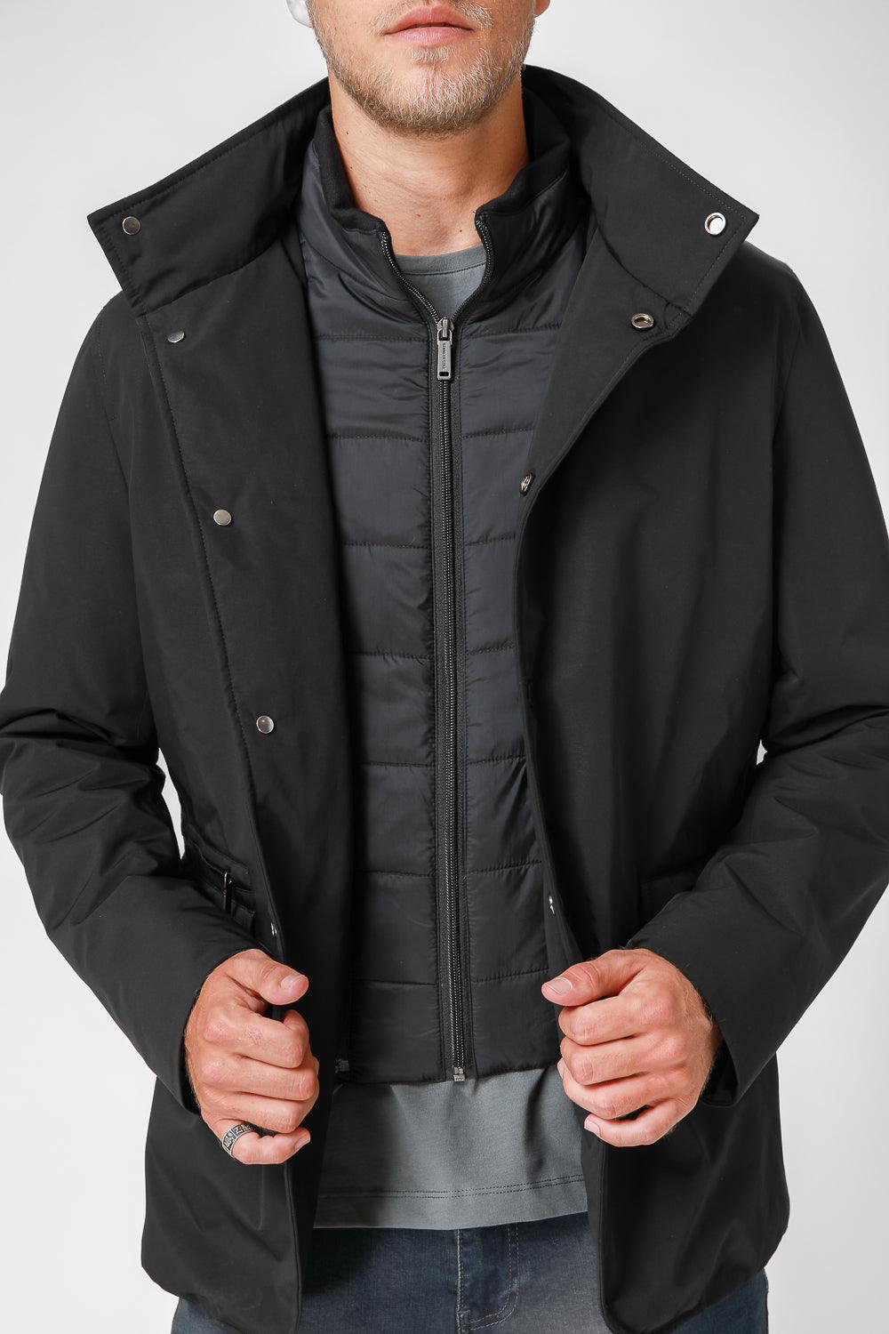 KENNETH COLE - מעיל מרופד בצבע שחור - MASHBIR//365