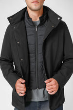 KENNETH COLE - מעיל מרופד בצבע שחור - MASHBIR//365