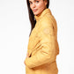 KENNETH COLE - מעיל ניילון לאישה עם קפלים בצבע חרדל - MASHBIR//365 - 6