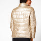 KENNETH COLE - מעיל ניילון לאישה עם קפלים בצבע זהב - MASHBIR//365 - 2