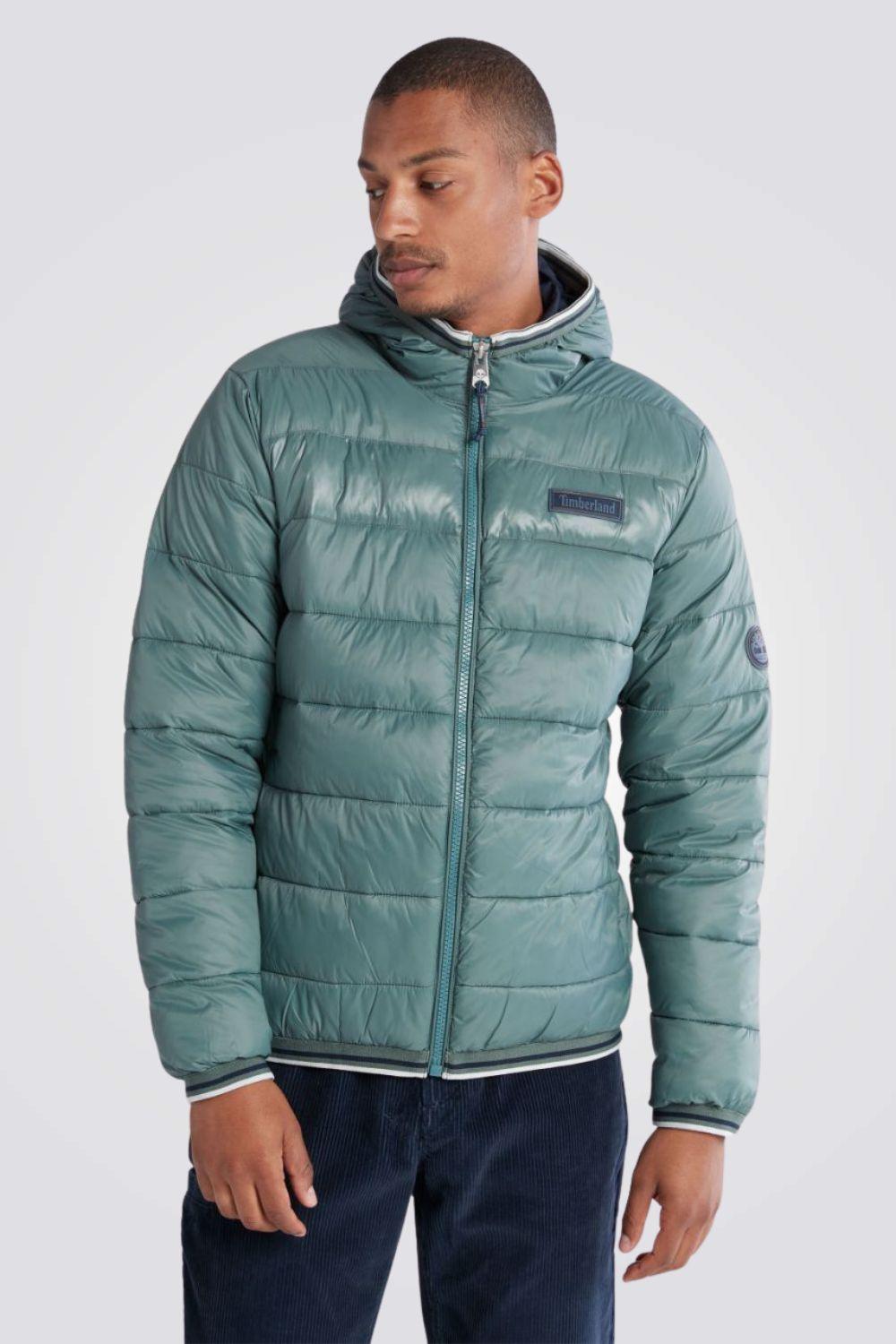 TIMBERLAND - מעיל ניילון מבודד חום בצבע ירוק - MASHBIR//365