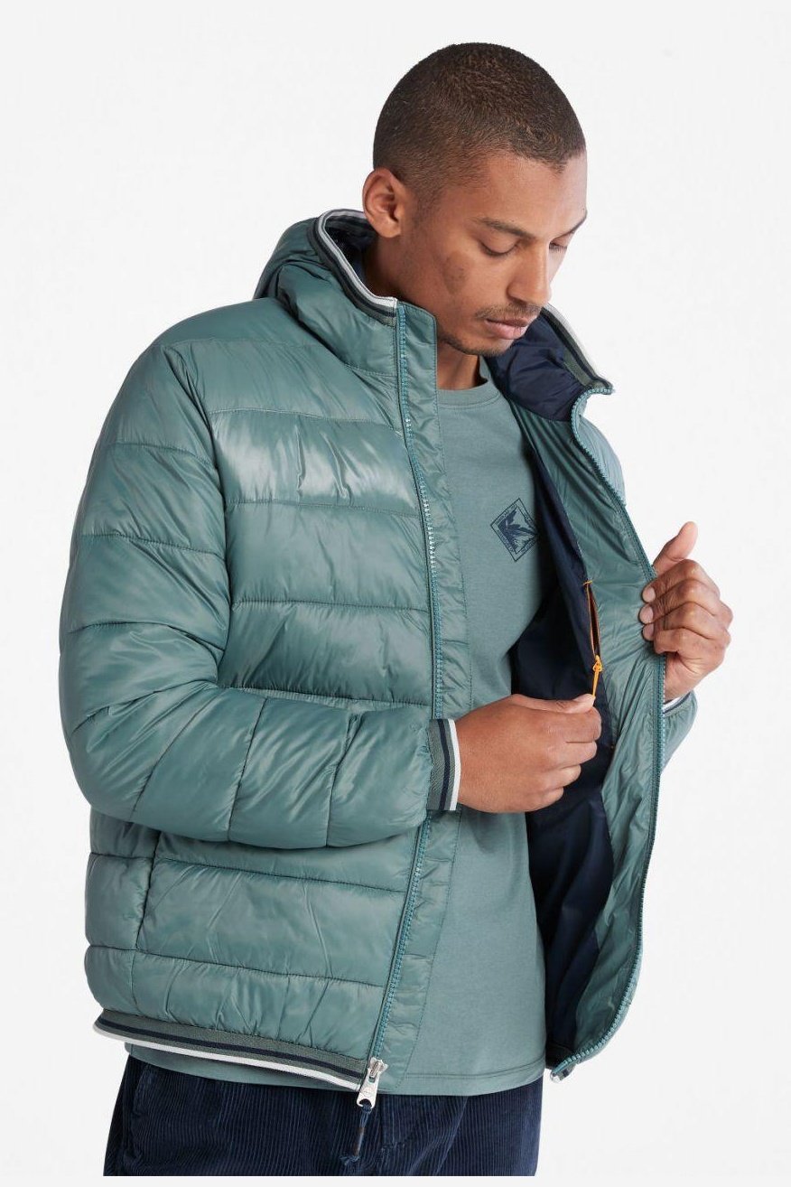 TIMBERLAND - מעיל ניילון מבודד חום בצבע ירוק - MASHBIR//365