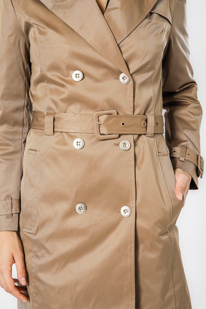 מעיל טרנץ' חום עם חגורה לנשים | קנת קול