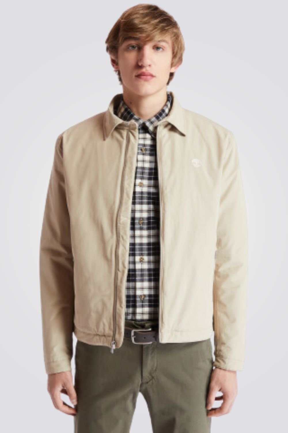 TIMBERLAND - מעיל רוח לגברים WNTRSED STRAHAM בצבע אפור - MASHBIR//365