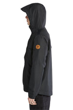 TIMBERLAND - מעיל רוח עם רוכסן וכובע בצבע שחור - MASHBIR//365