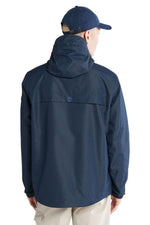 TIMBERLAND - מעיל רוח עם רוכסן וכובע בצבע כחול נייבי - MASHBIR//365