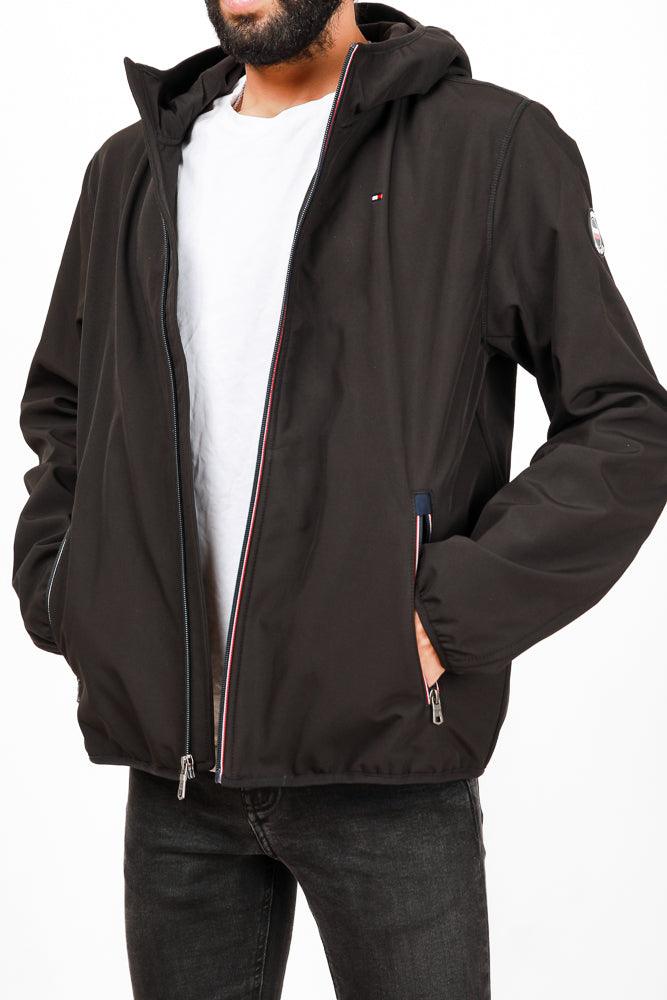 Tommy Hilfiger - מעיל סופטשל בצבע שחור - MASHBIR//365
