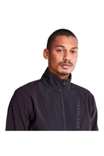 TIMBERLAND - מעיל סופטשל היברידי שחור עם לוגו בחזית - MASHBIR//365