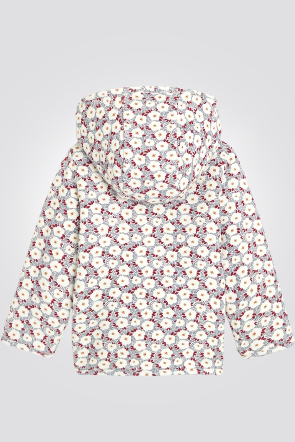 OBAIBI - מעיל תינוקות דו צדדי הדפס פרחים ולבן - MASHBIR//365